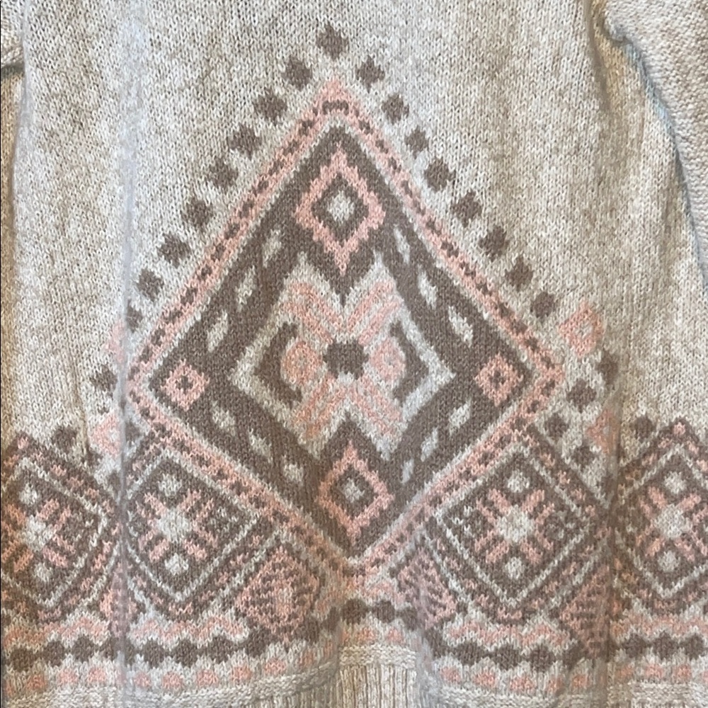 Hollister Gray and Pink Geometric Cardigan - Picture 4 of 4